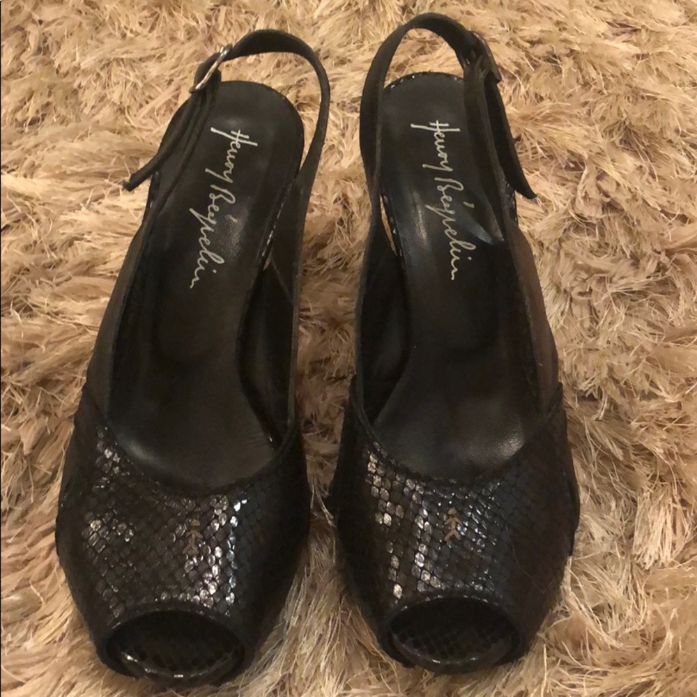 Henry Beguelin snakeskin slingback